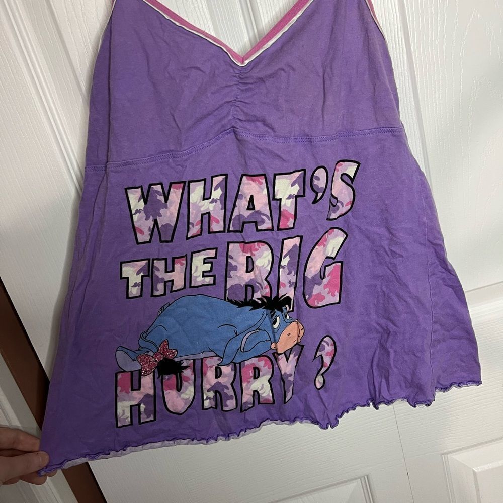 Disney sleep tank top “What’s the Big Hurry”